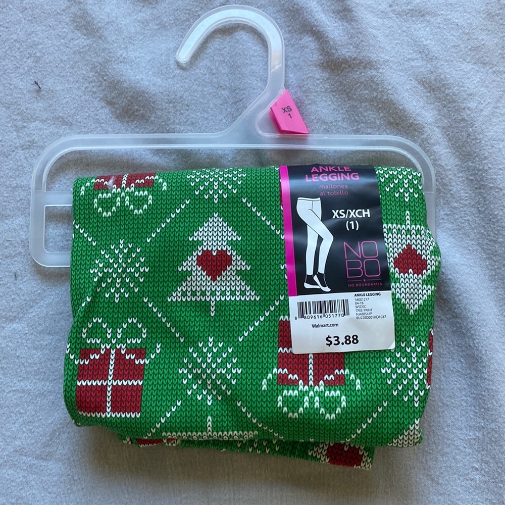 printed christmas ankle leggings